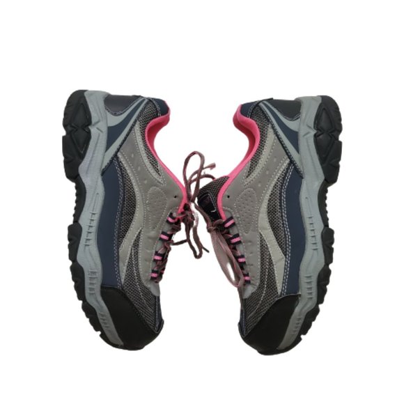 Brahma Women's Sarah Steel Toe Low Work Safety Shoe Gray/Pink Size USA 10 - Picture 7 of 11